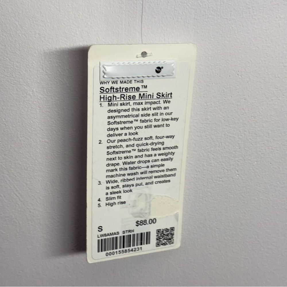 Lululemon Softstreme High-Rise Mini Skirt Starch Blue Size Small / 6 NWT - Picture 5 of 5